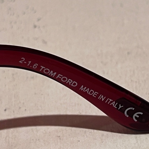 Tom Ford Women's Square Red Rose Sunglasses - Picture 5 of 11